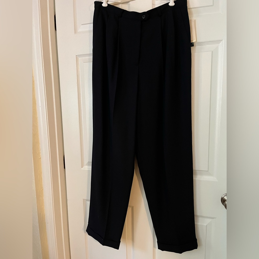 NWT Vtg Ralph Lauren Women's Trousers 14W Dark Navy - Picture 3 of 6